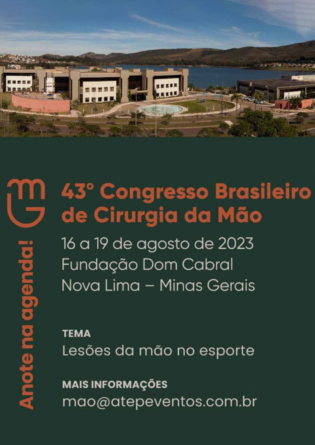 <strong>NOVA LIMA (MG) 2023:</strong> 43º Congreso Brasileño de Cirugía de la Mano
